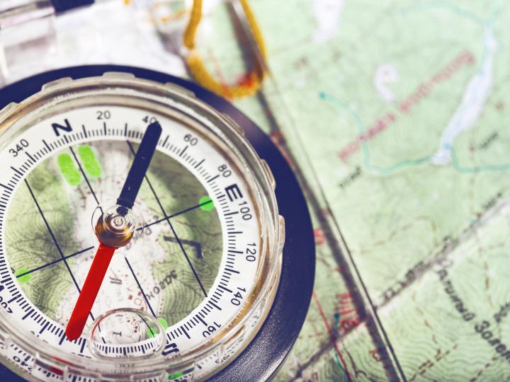 Kompas på kort