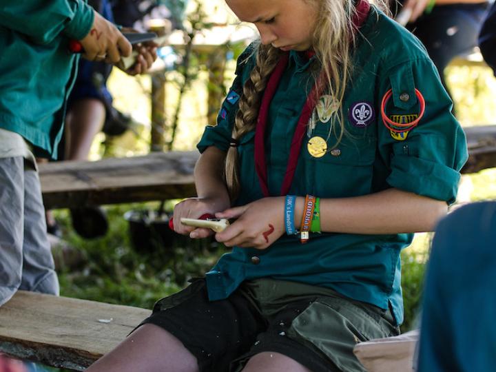 Kniv: Snitte en fløjte